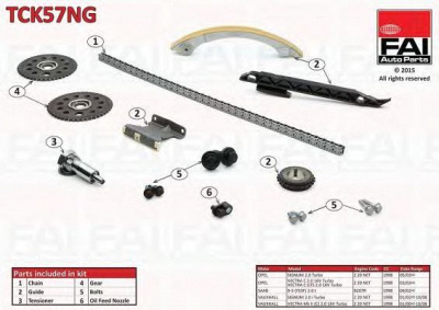 FAI AUTOPARTS tck57ng -  Комплект цепи привода распредвала